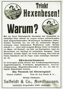 Adressbuch-Reklame Harzer Hexenbesen | 1906/07 | Brennerei Salfeldt & Co.